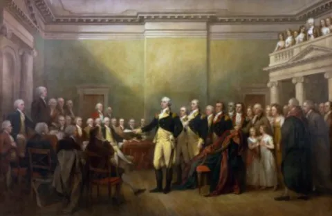 General George Washington Resigning His Commission to Congress As Commander in Chief of the Army at Annapolis, Maryland, December 23d, 1783, 
