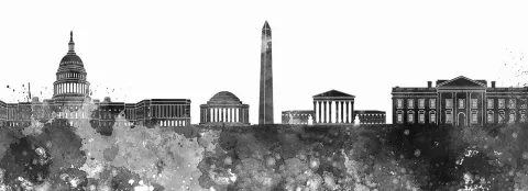 Silhouette of Washington, D.C. Landmarks