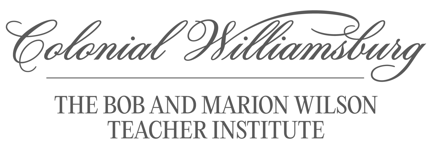 Colonial Williamsburg, The Bob and Marion Wilson Teacher Institute logo